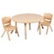 Flash Furniture Round 33 W, 33 L, 23.75 H, Plastic, Steel, Brown YU-YCX-0073-2-ROUND-TBL-NAT-R-GG - alternate 7